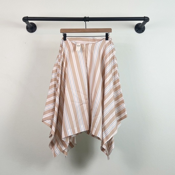 NWT Anthropologie Maeve Asymmetrical Striped Wrap Skirt - Picture 8 of 9